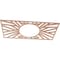 Ekena Millwork Hoover Wood Fretwork Pierced Ceiling Medallion, Cherry, 38"W x 19"H x 14 1/4"ID x 3/8"T CMWP38X19X0375HOCH - alternate 2